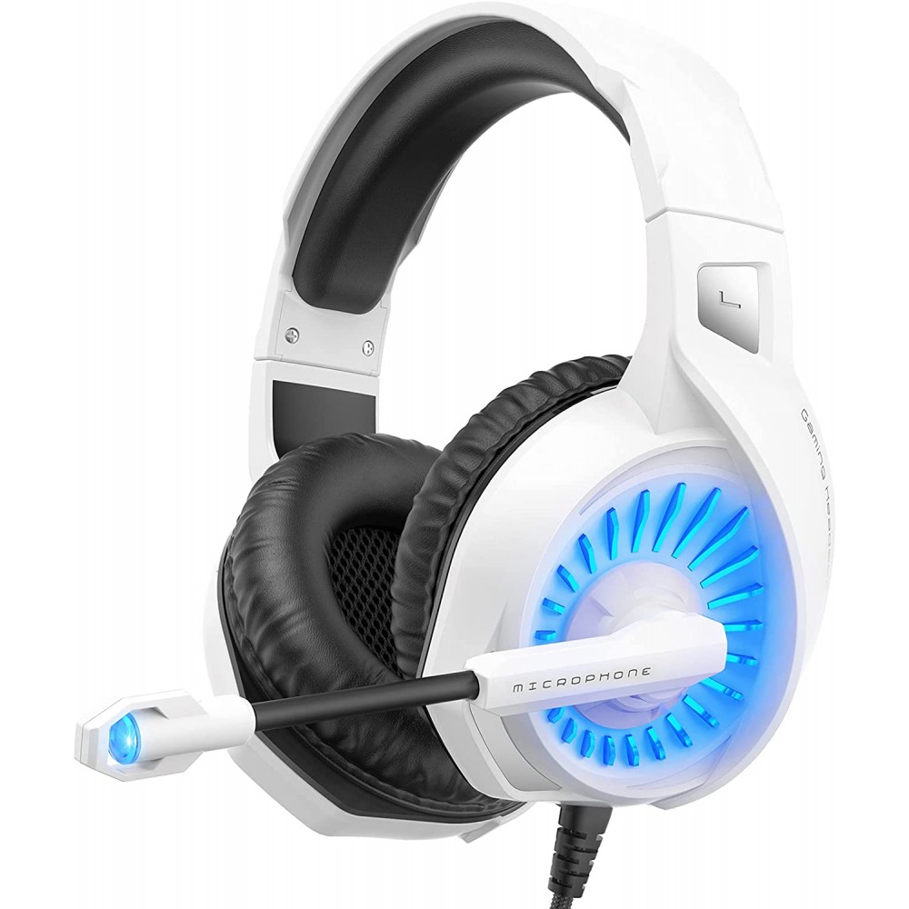 White Gaming Headset for PS4, PS5, Xbox One, PC