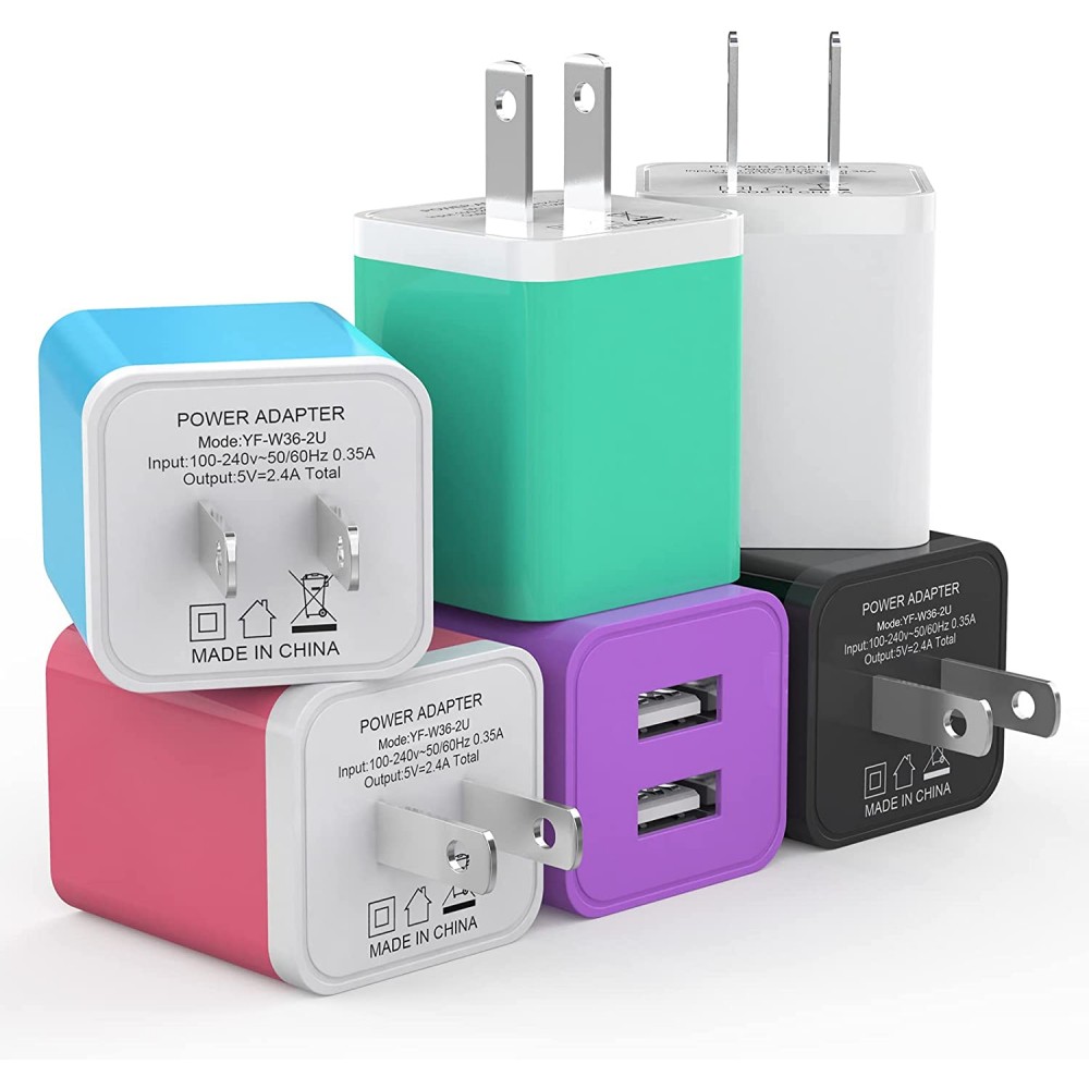 6Pack USB Wall Charger