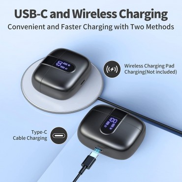 Wireless Earbuds with Wireless Charging Case