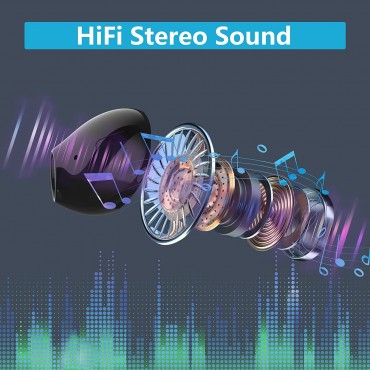 4 Mic HiFi Stereo Sound Bluetooth Headphones