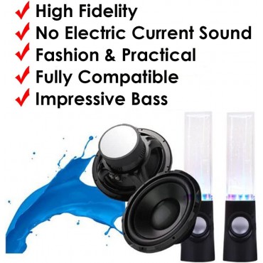 Colorful LED Water Speaker (Black)