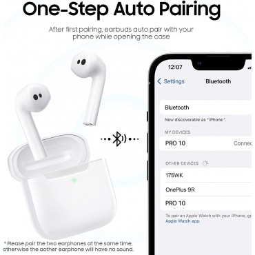 Wireless Earbuds with Wireless Charging Case