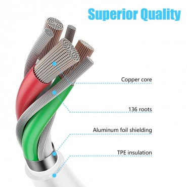 USB C to Lightning Cable 6.6FT 