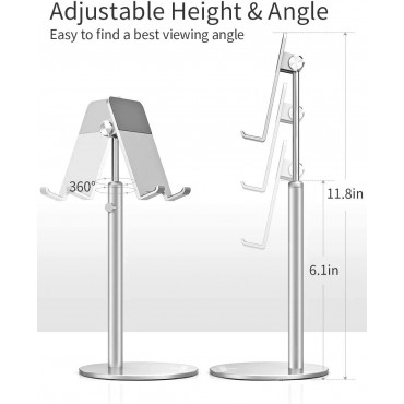 Height Angle Adjustable Desktop Cell Phone Stand