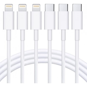 USB C to Lightning Cable 3Pack 6FT