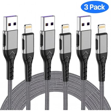 3Pack 6FT USB A Cable for Long Charger Cable