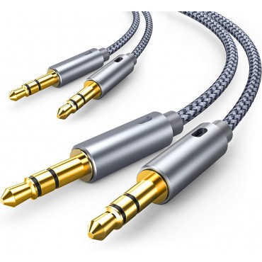 2 Pack Auxiliary Cable (4ft/1.2M, Hi-Fi Sound)