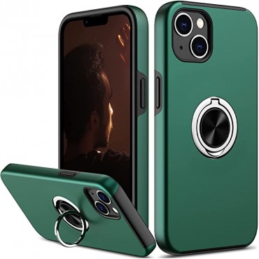 Phone 13 Case with Ring Holder (Green)